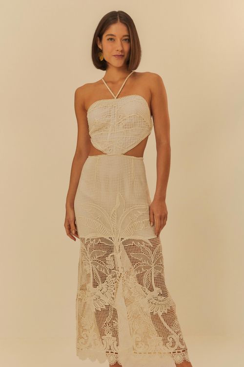 Vestido Guipur Tropical