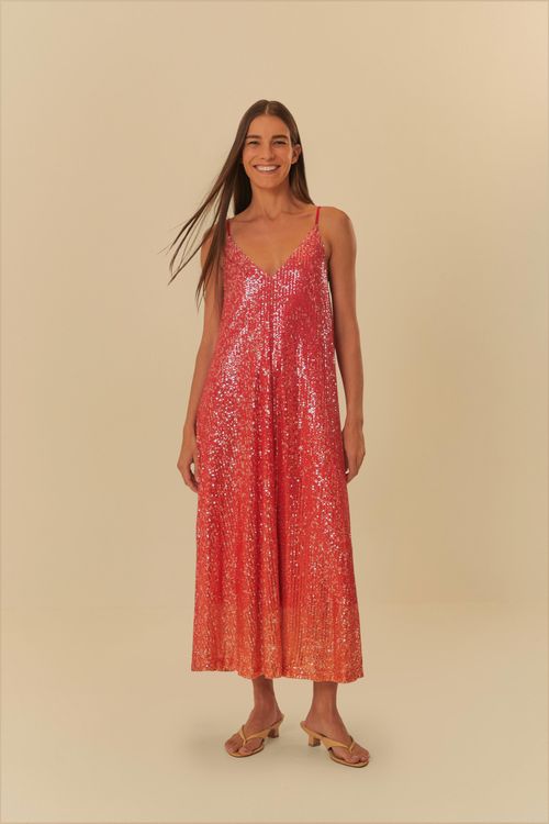 Vestido Paete Degrade Por Del Sol
