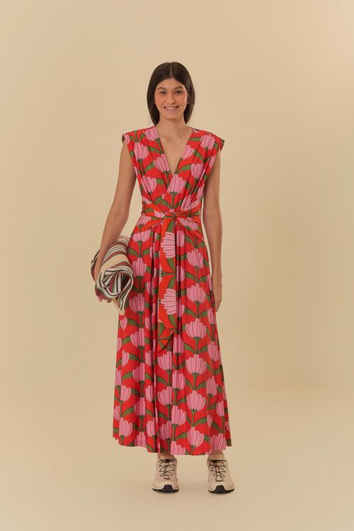 Vestido Amarração Fruta De Verano