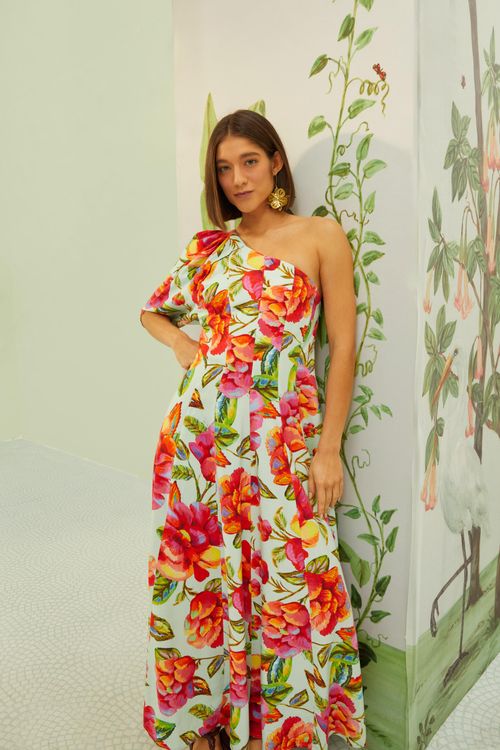 Vestido Cropped Ombro So Flor Ceu