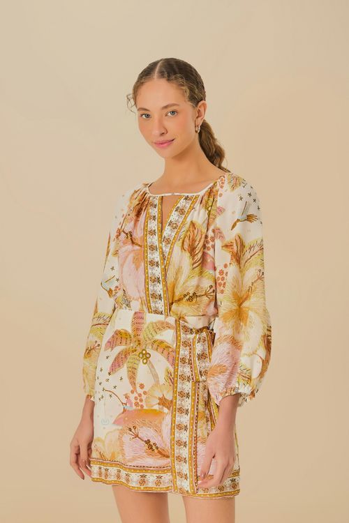 Vestido Corto Ilha De Flor