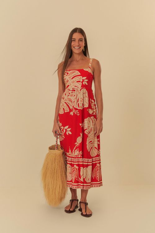 Vestido Midi Hoja De Encaje