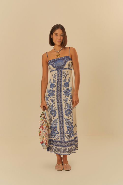Vestido Midi Jardín De Concha