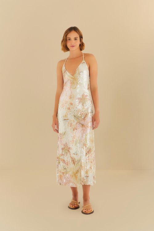 Vestido Paete Ilha De Flor