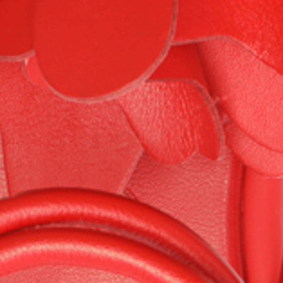 Acercamiento-del-detalle-floral-de-la-sandalia-roja.