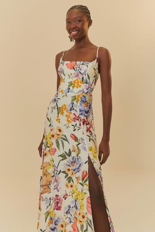 Vestido Fenda Jardín De La Grécia