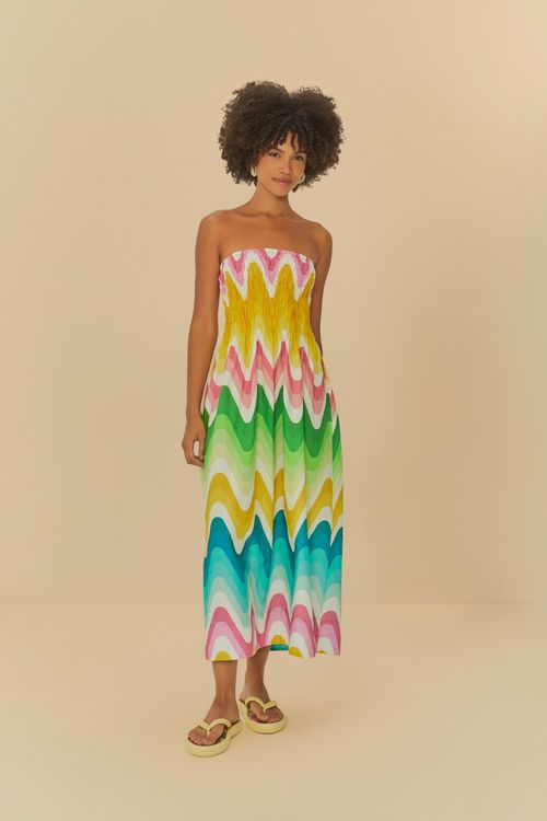 Vestido Midi Onda Degradé