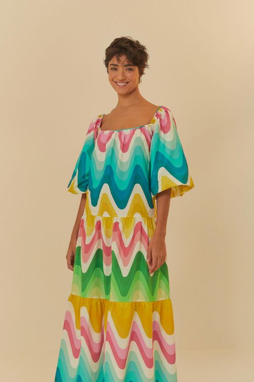 Vestido Cropped Onda Degradé