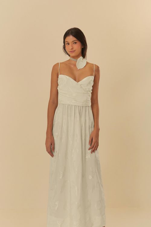 Vestido Nos Jacquard Lagosta De Cor