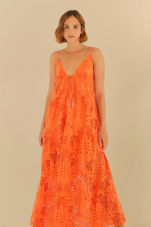 Vestido Laise Bordado Flor