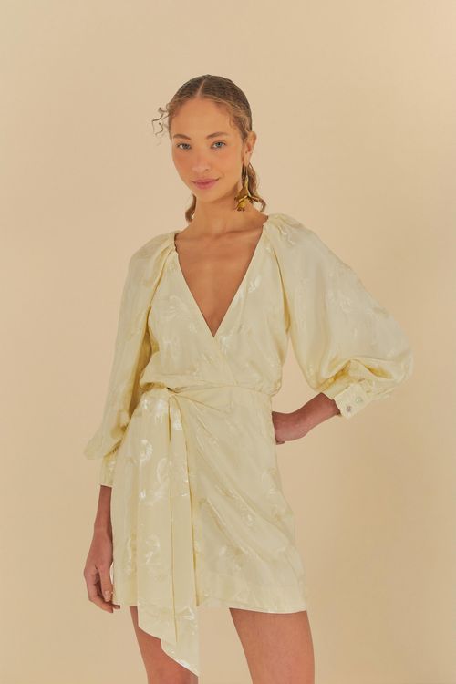 Vestido Curto Mangas Lagosta De Cor s
