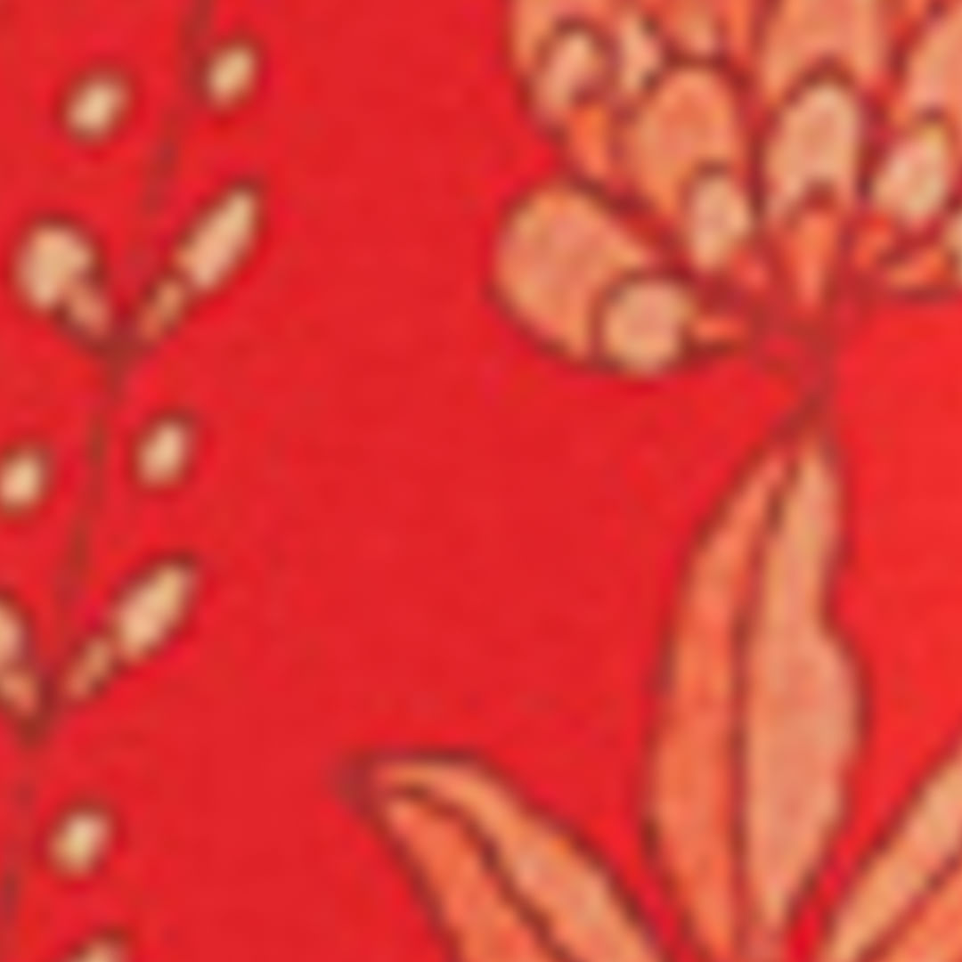 Vista-lateral-del-vestido-estampado-rojo-con-detalles-florales.