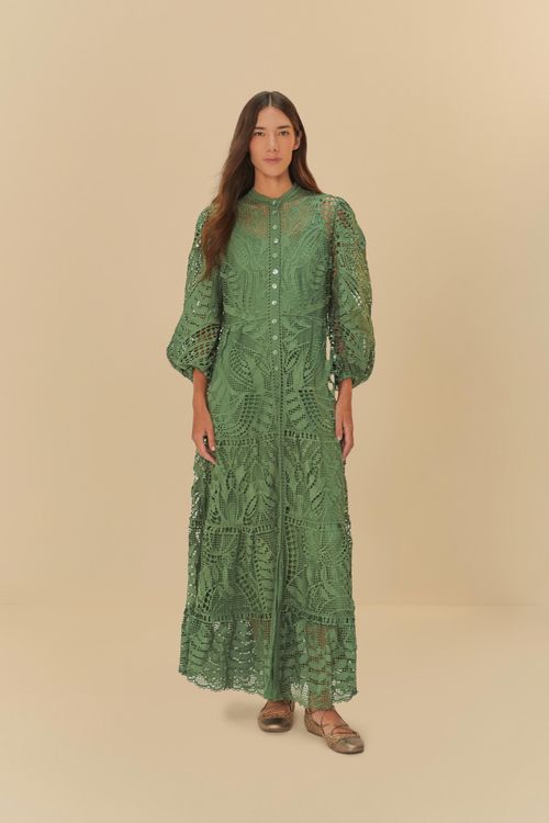 Vestido Bordado Guipure Amazonia