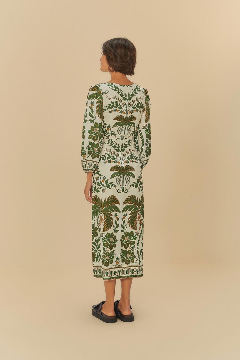 Vista-trasera-del-vestido-con-estampado-botanico-longitud-cropped-y-mangas-largas.