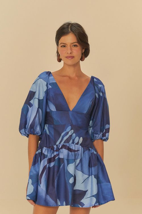 Vestido Curto Aquarela Floral
