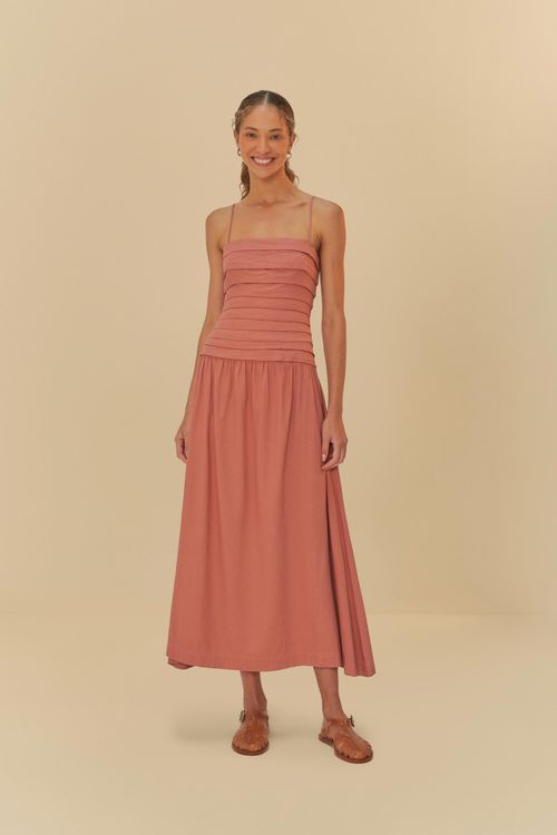 Vestido Pregas Cropped