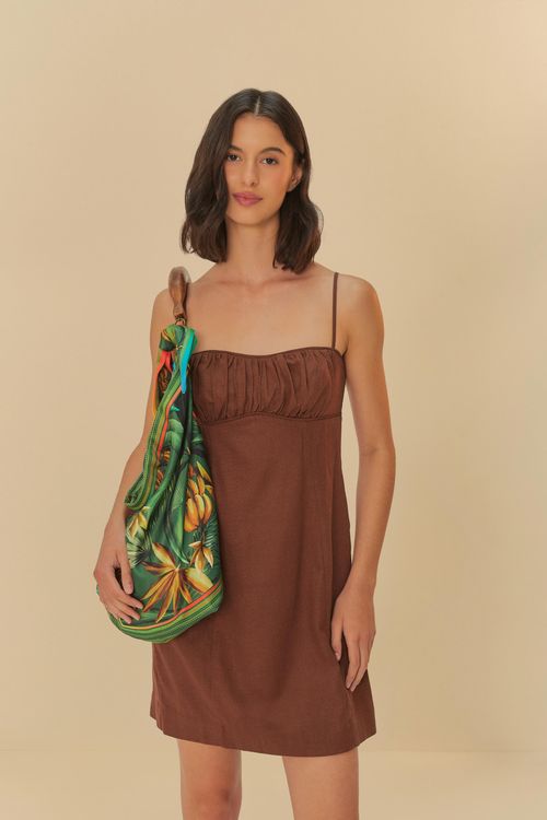 Vestido Corto Fruncido