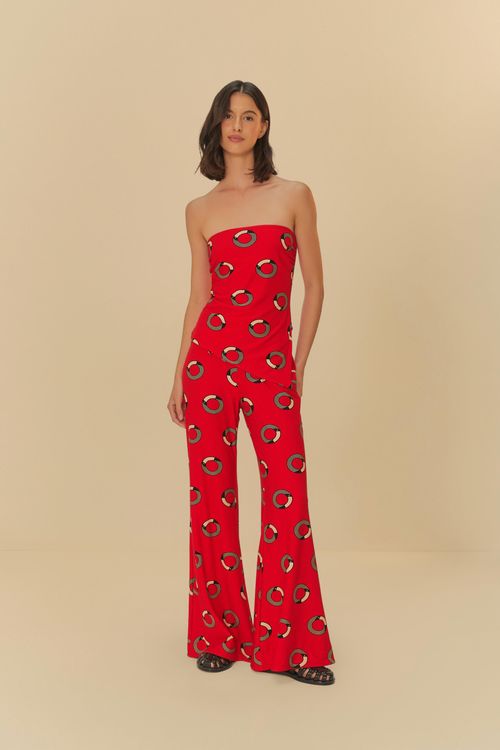 Calça Flare Tuca Poa