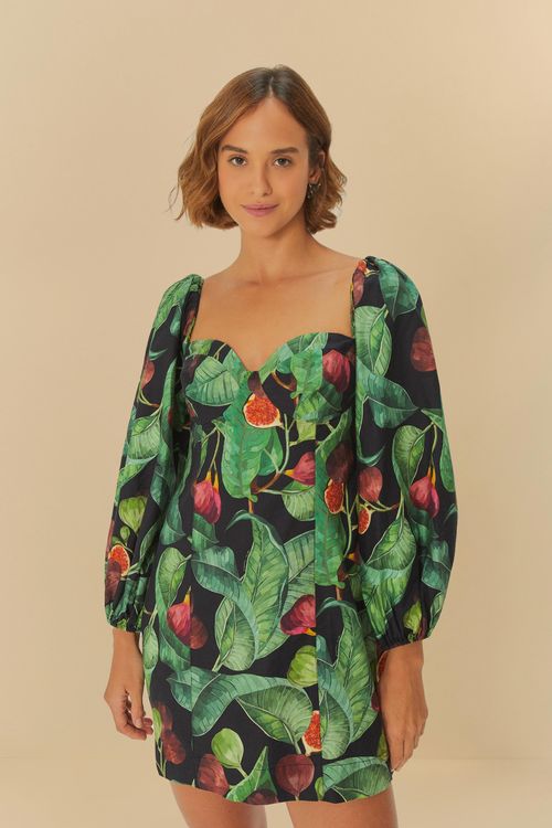 Vestido Longo Folhagem Figo