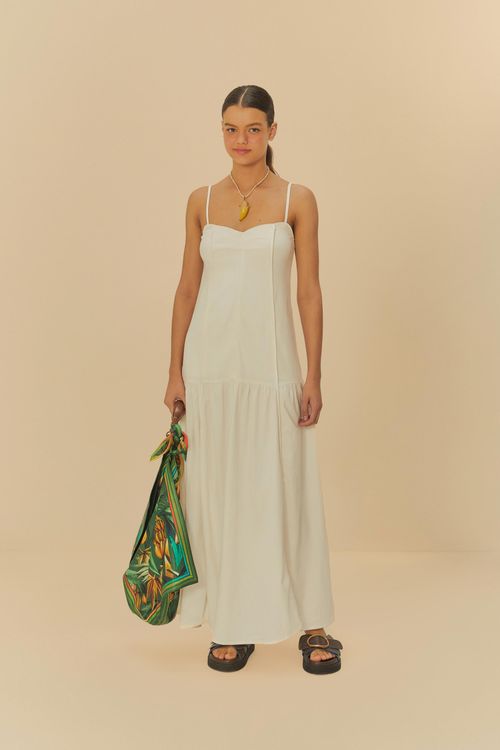 Vestido De Tiras Bicolor