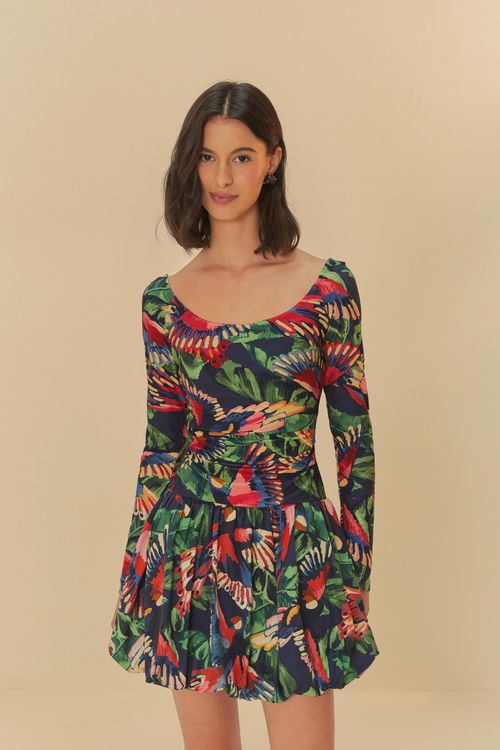 Vestido Babado Voo Dos Passaros