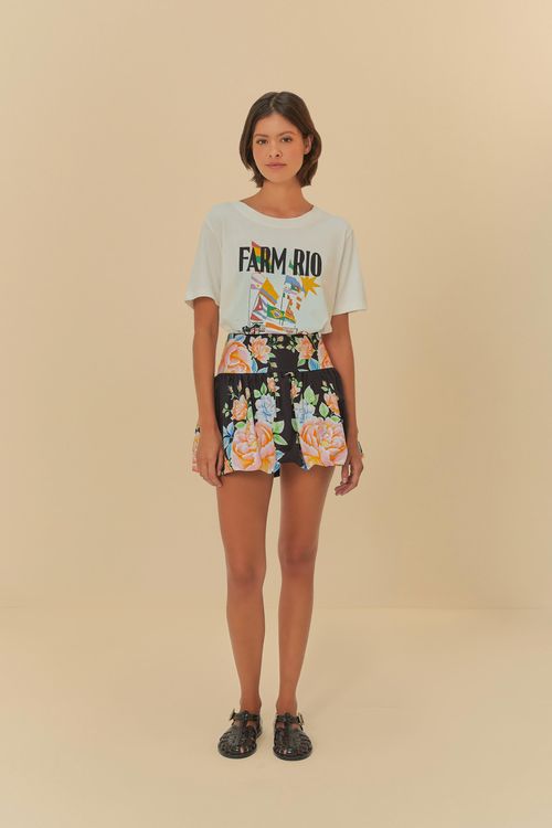 Short Saia Balone Floral Sofia