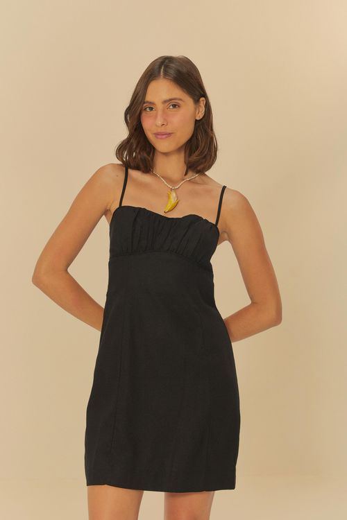 Vestido Curto Franzido