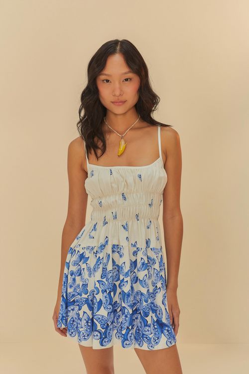Vestido Curto Voo De Porcelana