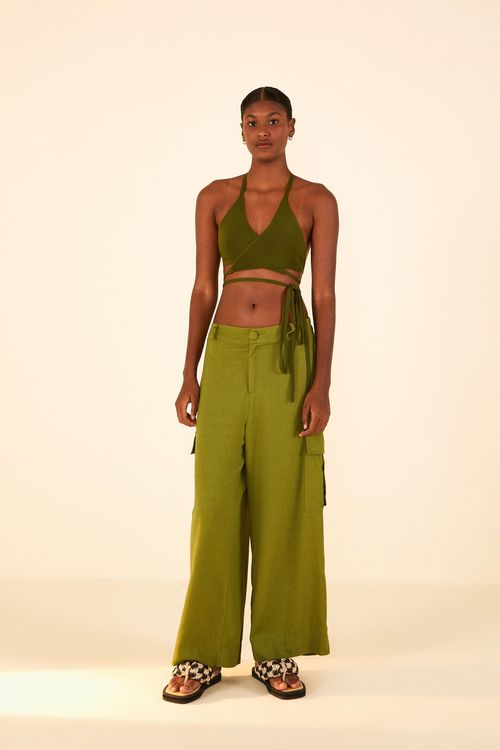 Top Biquíni Tricot Amarração