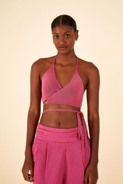 Top Biquíni Tricot Amarração