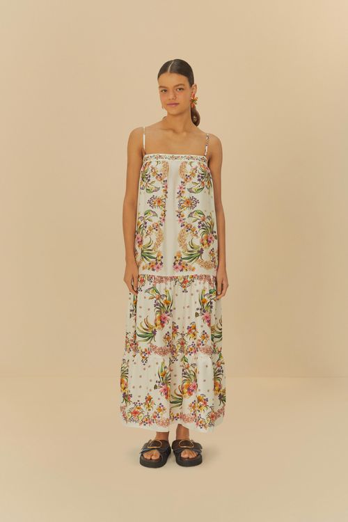 Vestido Laise Lenco Passaro Em Flor