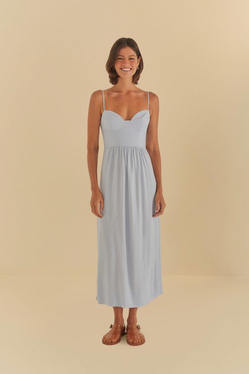 Vestido Decote Redondo Alcinhas