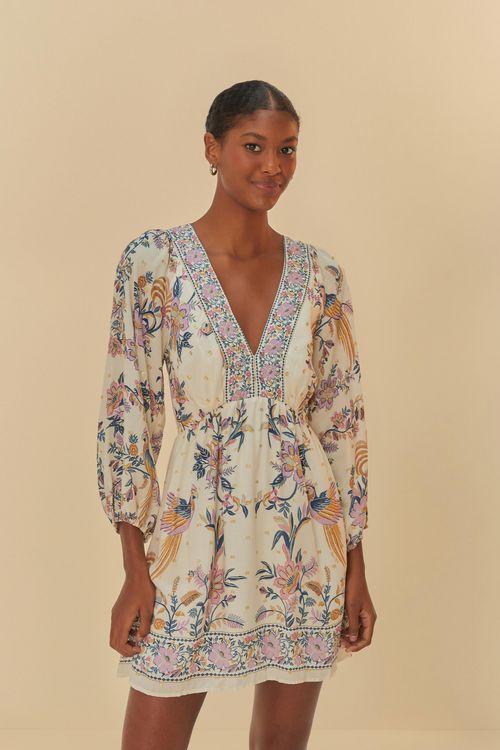 Vestido Curto Lenco Delicadeza Boho