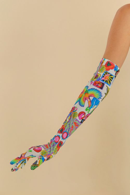 Luva Estampada Stiker Tropical