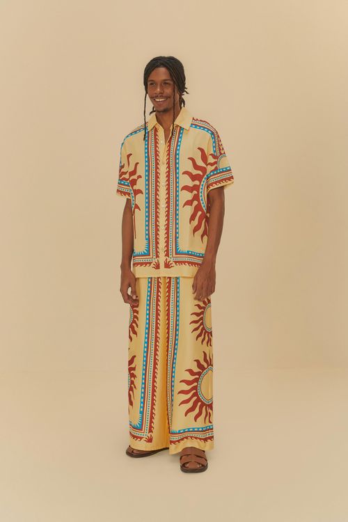 Calça Pantalona Lenço Solar