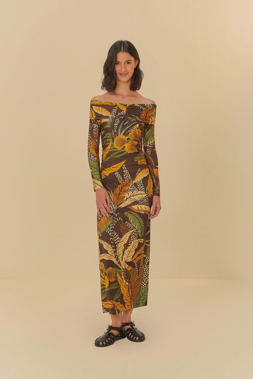 Vestido Alça Floresta Sketch