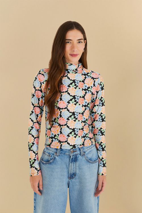 Blusa Gola Floral Sofia