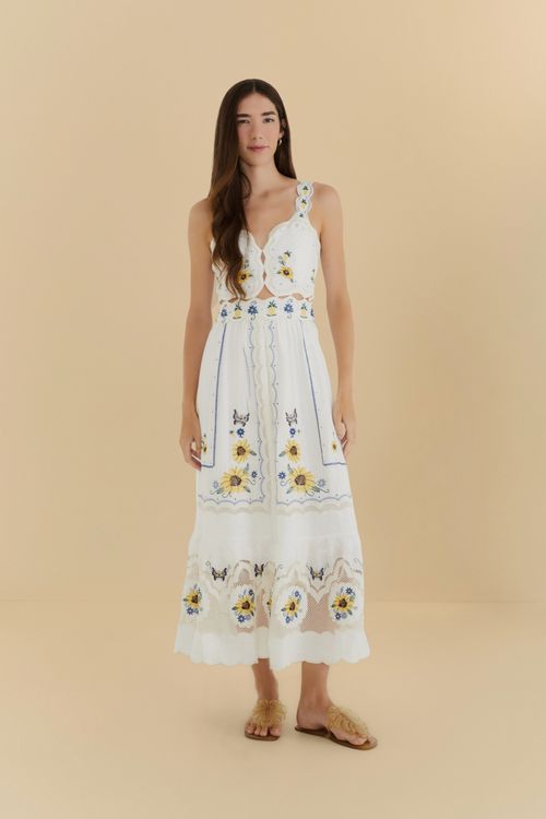 Vestido Bordado Artesanal Antonia