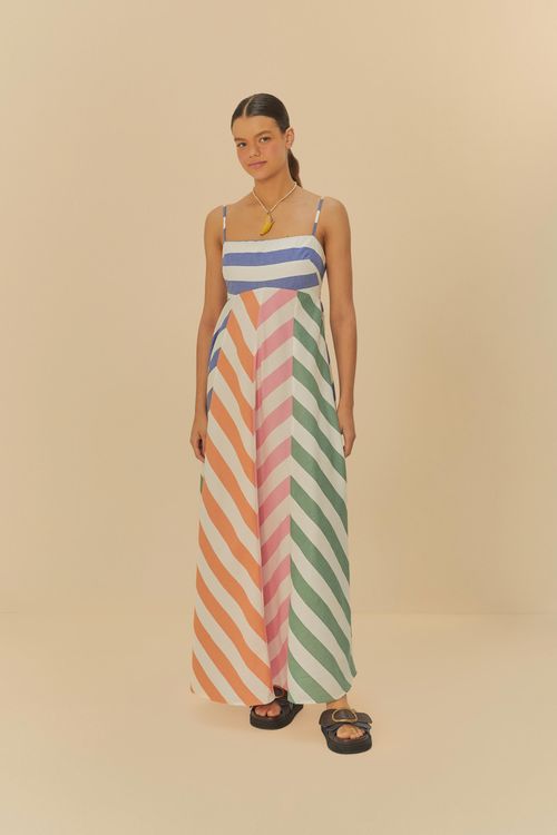 Vestido Patch Mistura De Listra