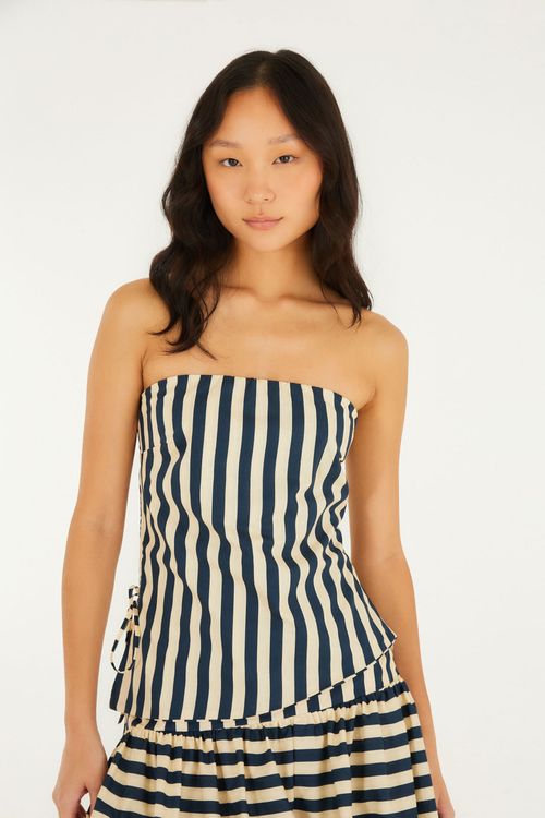 Blusa Sem Alca Listra