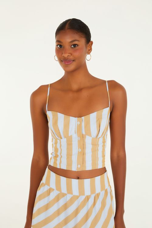 Blusa Lista Bicolor