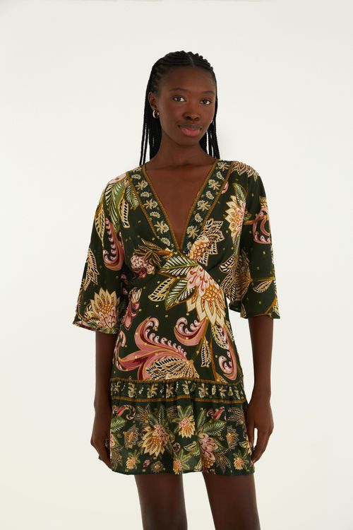 Vestido Curto Floral Delhi