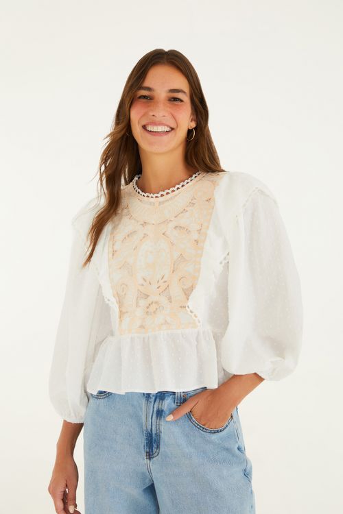 Blusa Artesanal Bordada