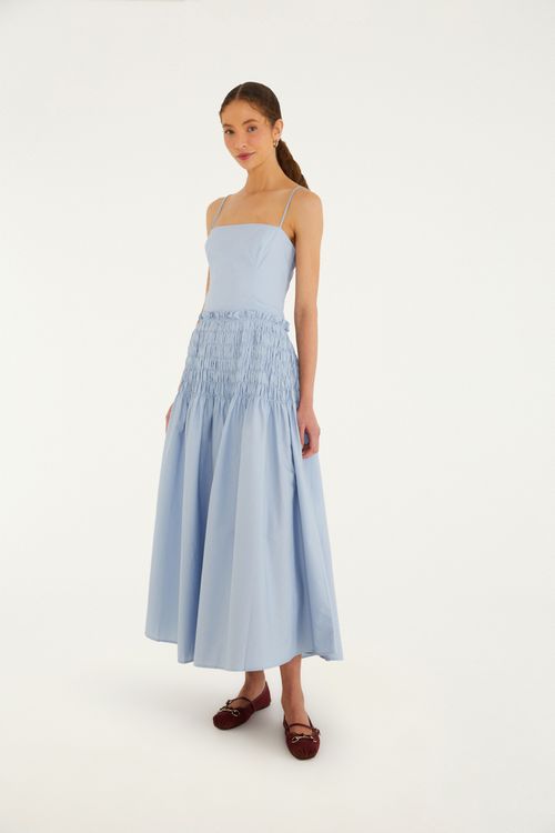 Vestido Largo Con Lastex