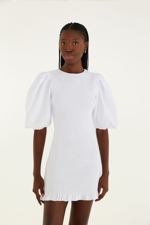 Vestido Corto Lastex Mangas