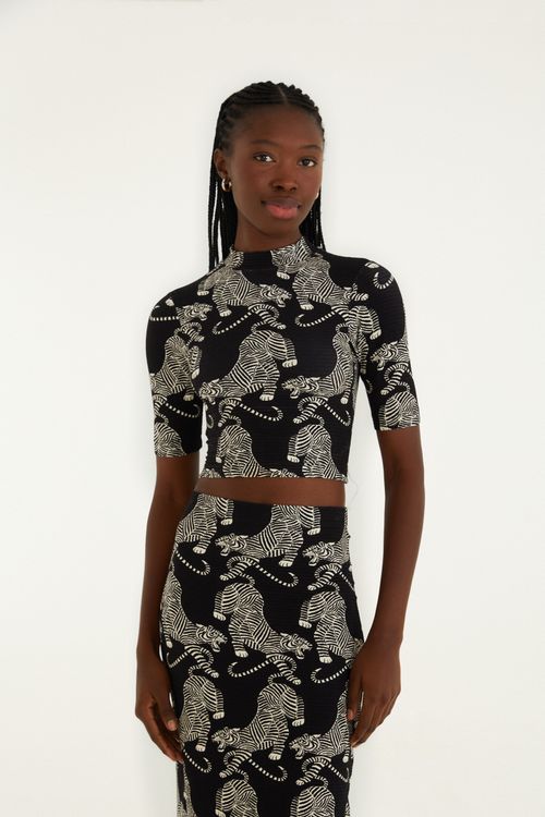 Blusa Cropped Tigres