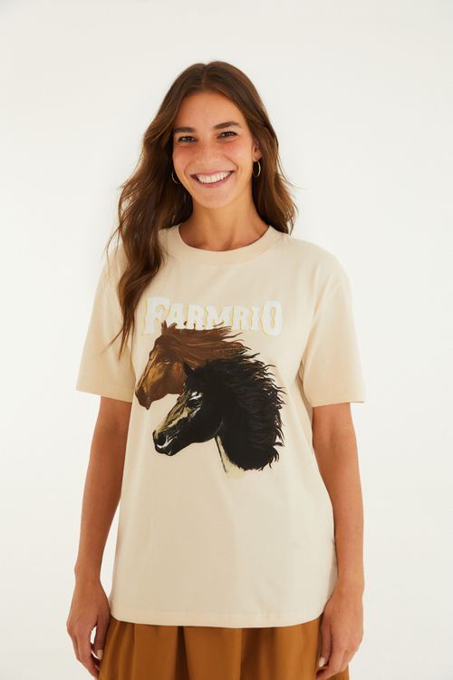 t Shirt Média Farm Rio Cavalos