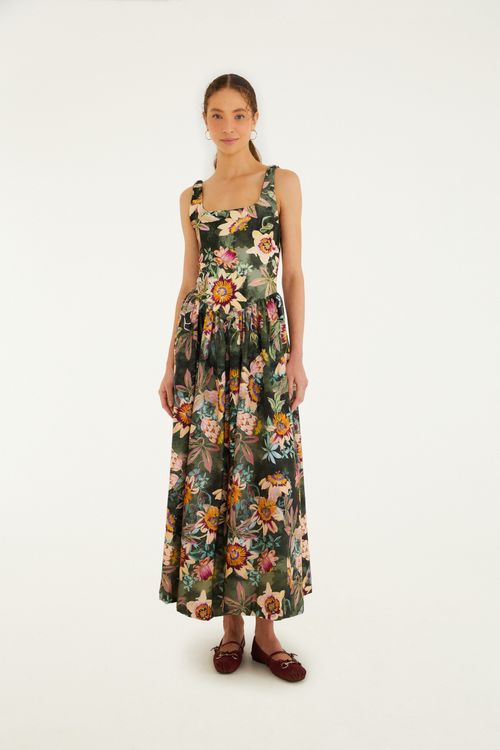 Vestido Midi Floral Gracioso