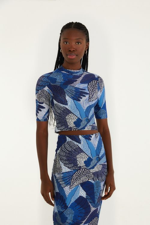 Blusa Cropped Festa De Passaro