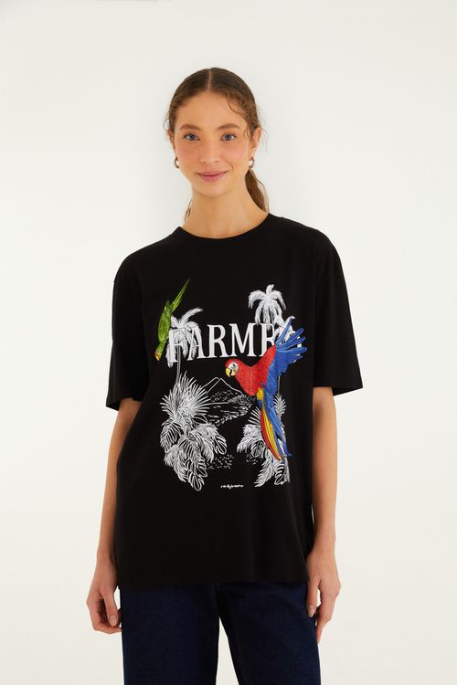 Camiseta Media Paisaje Ipanema Negra